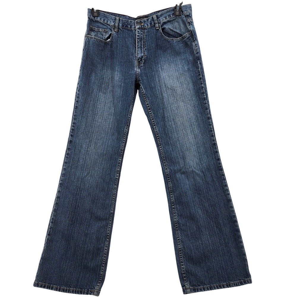 Kenneth Cole New York Mens Jeans 36x34 Blue Denim Straight Leg Medium Wash